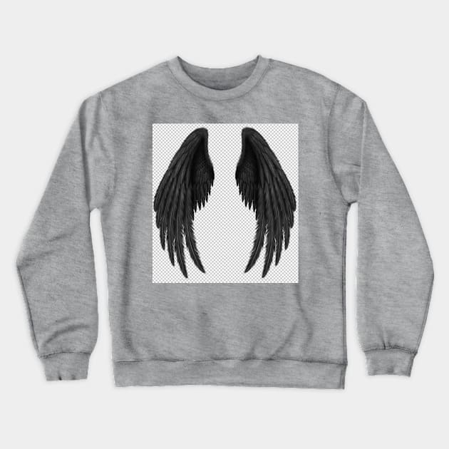 black wings Crewneck Sweatshirt by weta